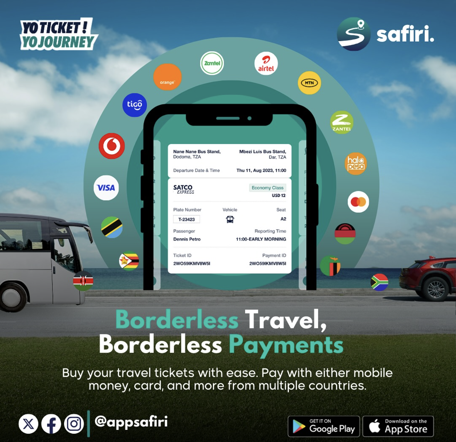 Safiri selected screen